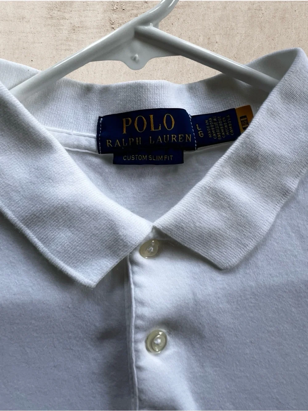 Ralph Lauren White Men’s Polo with Embroidered Pony